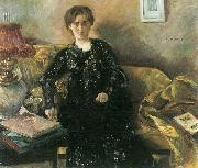 Lovis Corinth Portrait Frau Korfiz Holm oil